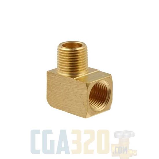 Picture of 1/8" MPT x 1/8" FPT Brass Street Pipe Elbow