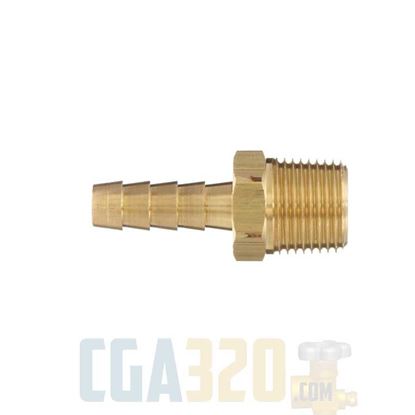 Picture of 1/8" Hose x 1/8" Male NPT Brass Hose Barb