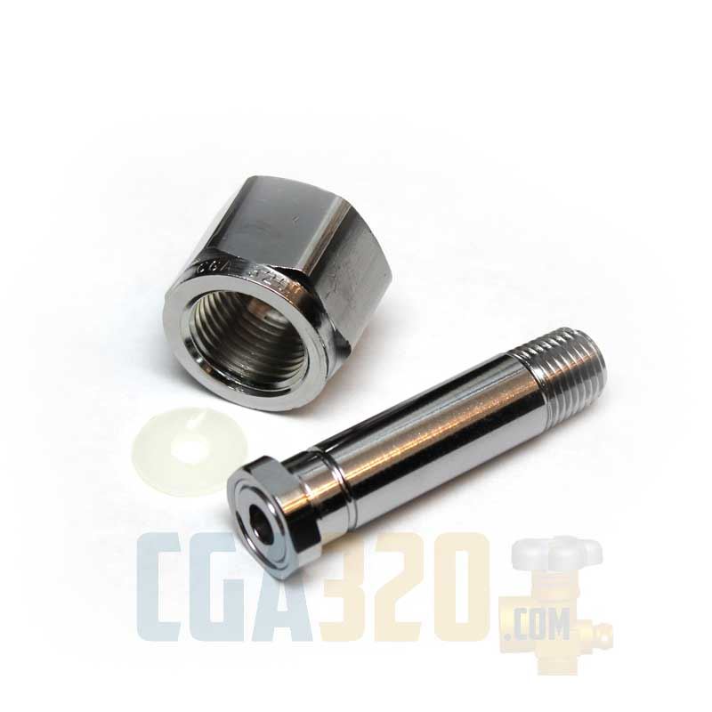 CO2 Regulator Parts | CO2 For Planted Tanks And Home Brewing. cga320 nut  and nipple for co2 regulator