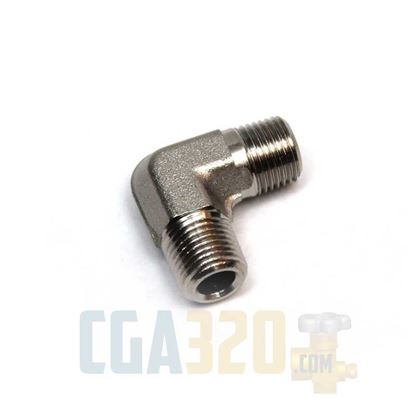 Picture of 1/8" MPT All Male Elbow - Nickel Plated