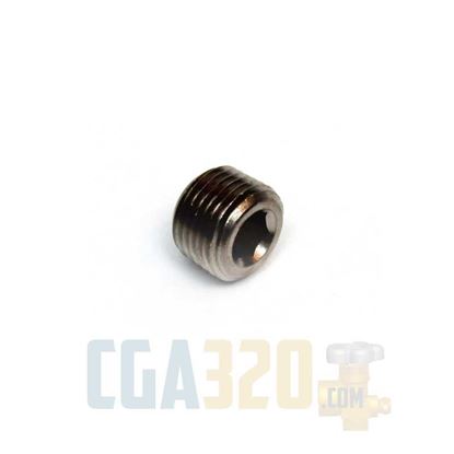 Picture of 1/8" NPT Brass Socket Head Pipe Plug - Nickel Plated