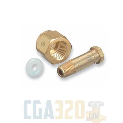 Picture of Short CGA-320 Nut & 2" Nipple