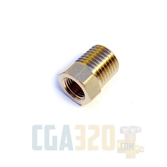 Picture of 1/4" x 1/8"FPT Reducing Hex Nipple - Nickel Plated