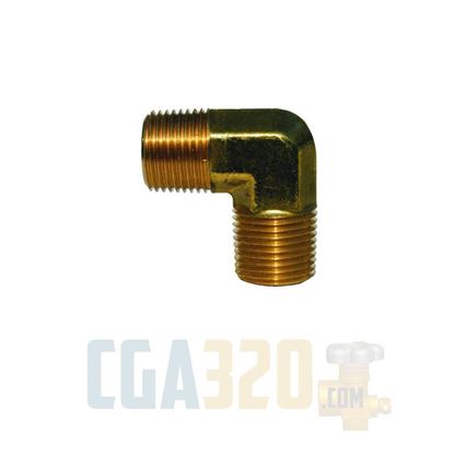 Picture of 1/8" MPT All Male Elbow - Brass